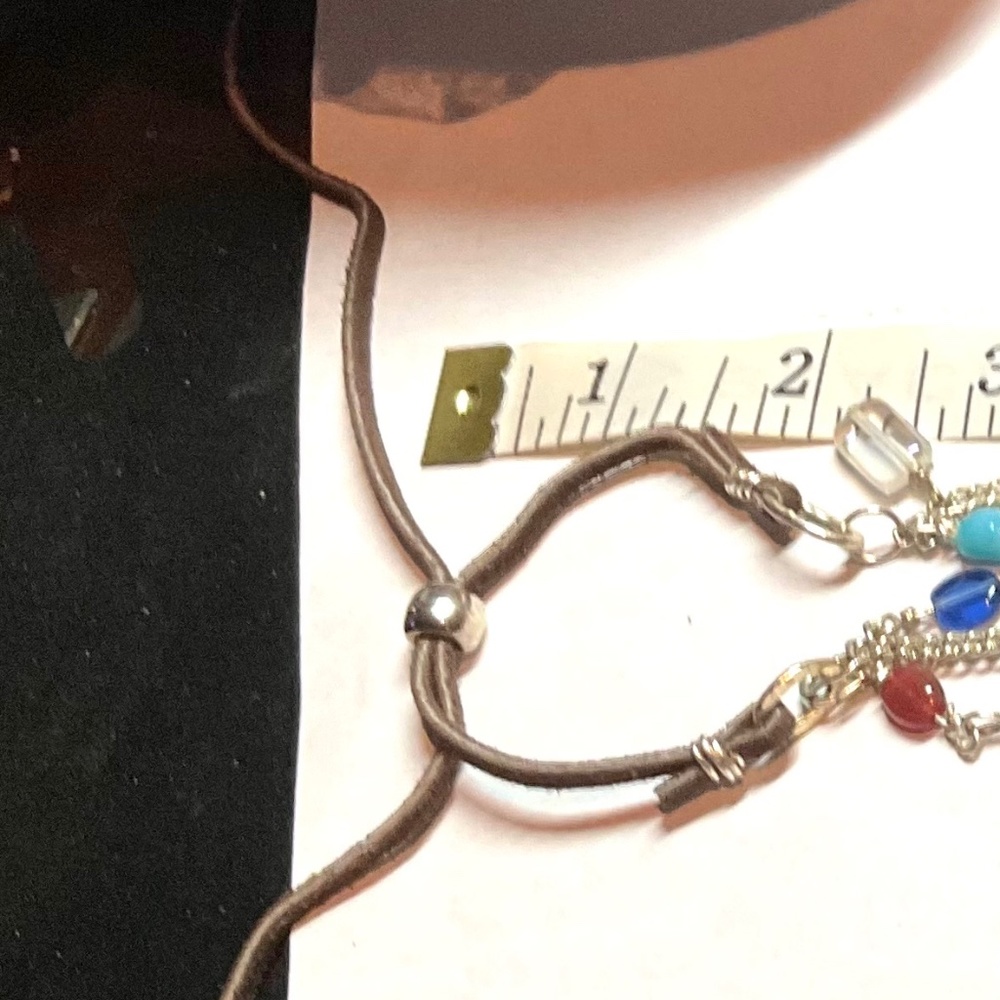 Apostle Creation Striking Multi-Strand Authentic Gems with Silver Heart Pendant - Picture 4 of 4